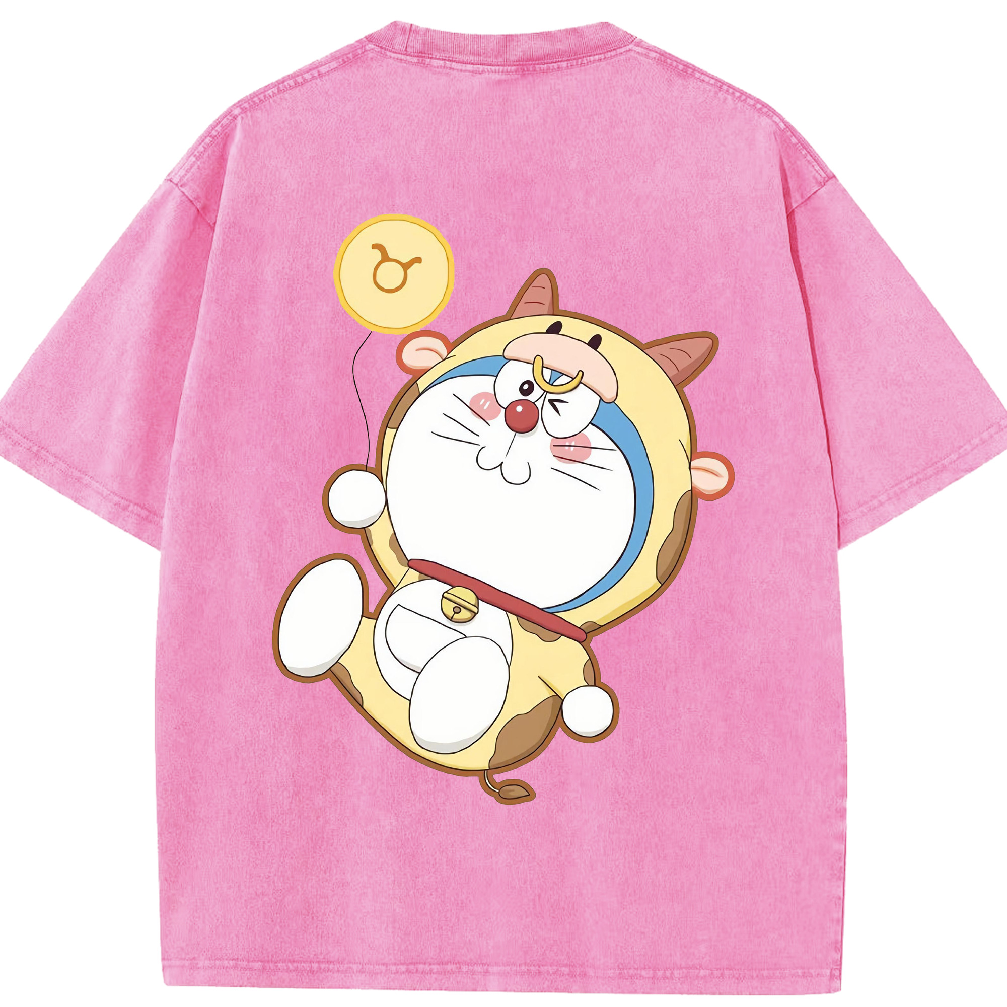 （画像用） ドラえもん Doraemon 綿100% ヴィンテージ風 半袖Tシャツ（背面プリント）